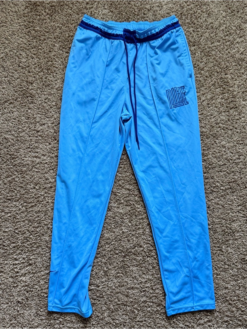 Nike Dri-Fit Men’s Light Blue Basketball Track Pants Size Large